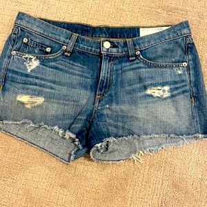 Rag & bone distressed denim shorts